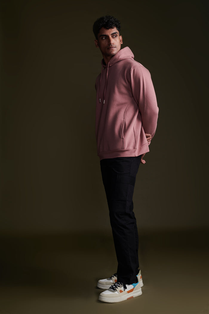 Women’s Onion Pink Cotton Hoodie | Casual Winterwear for Women