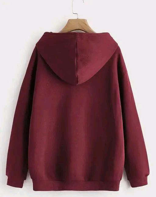DeFrnt Men's Cotton Regular Fit Maroon Hoodie
